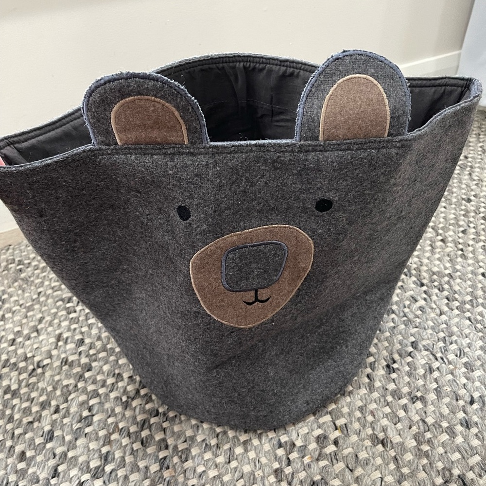 Crate & Kids bear fabric bin
